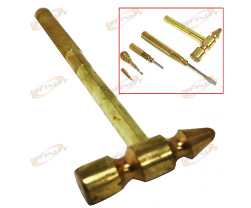 5 in 1 ( 4 Assorted Screwdrivers ) Tool Hammer Set Solid Brass